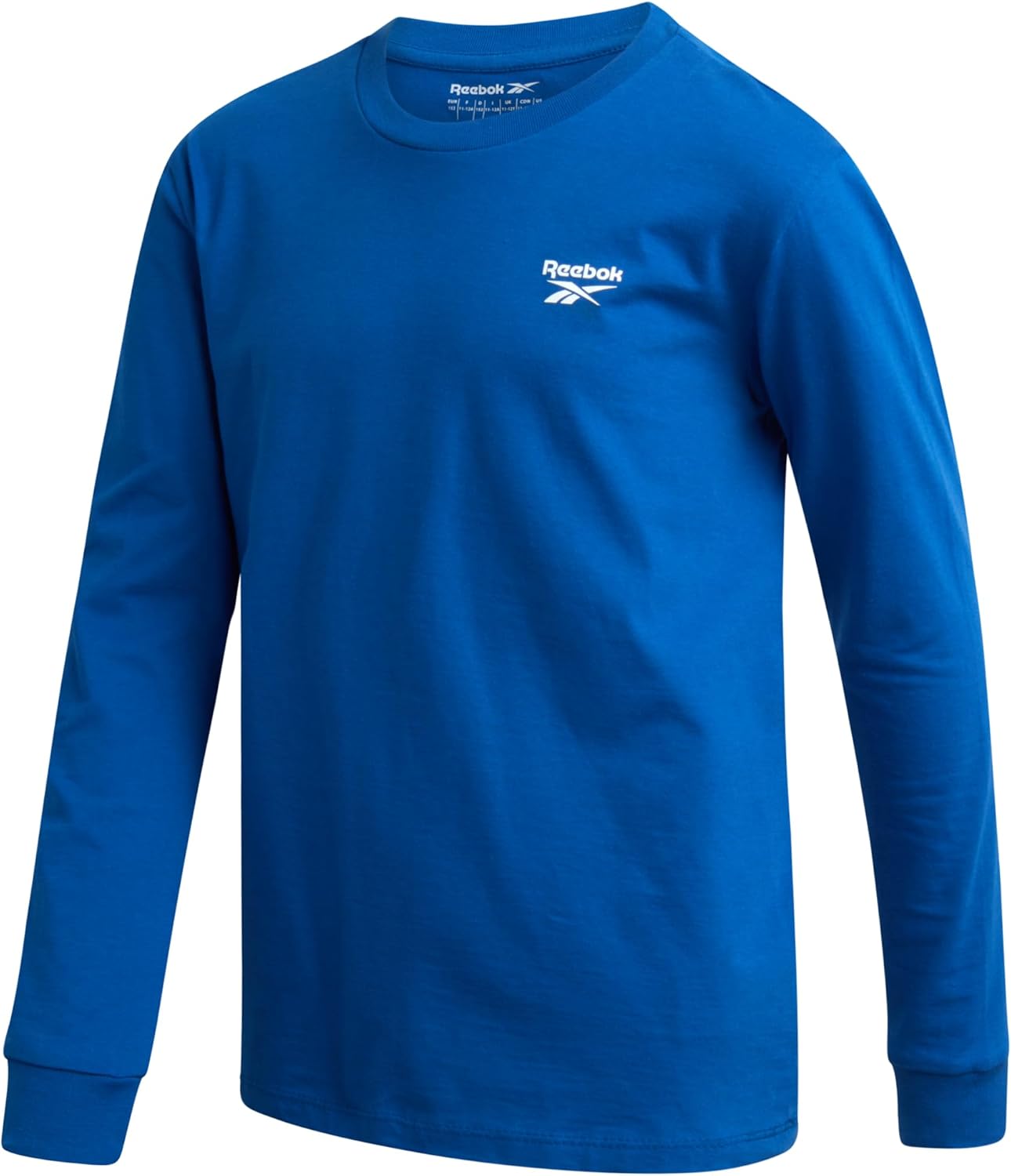 Reebok Boys' Athletic Long Sleeve T-Shirt - Cotton Blend Active Workout Gym and Running Top for Boys (Sizes: 8-14)